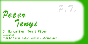 peter tenyi business card